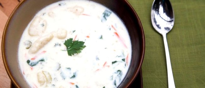 Куриный суп с галушками