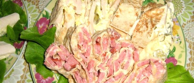 Закуска из лаваша