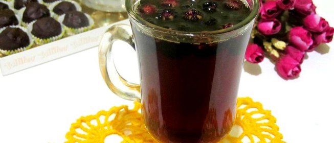 Чай с ежевикой