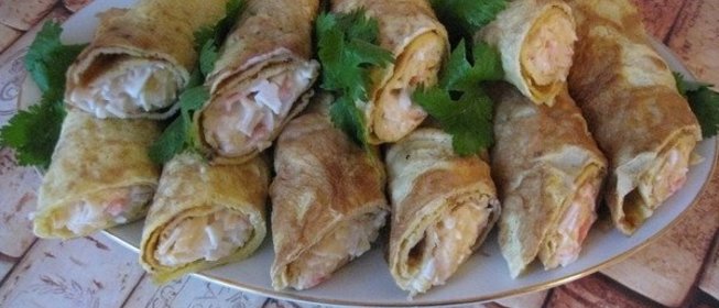 Закуска с крабовыми палочками