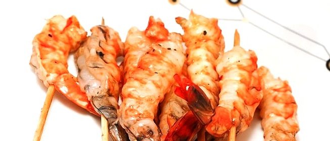 Креветки на гриле
