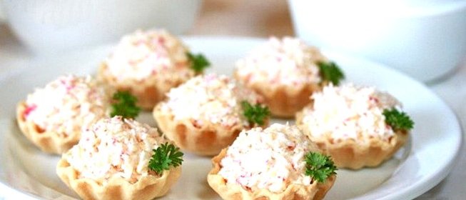 Начинка для тарталеток с крабовыми палочками