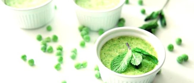 Флан из зеленого горошка