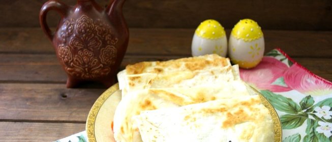 Лаваш с копченым сыром