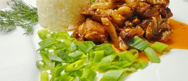 Свинина жаренная с кимчи