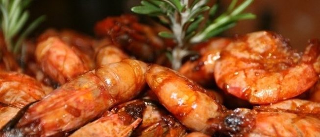 Креветки с розмарином