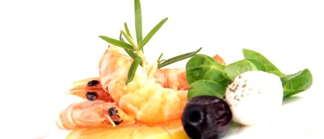 Канапе с креветками