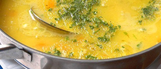 Куриный суп с говядиной