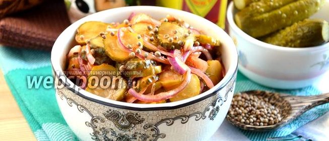 Острая закуска из маринованных огурцов