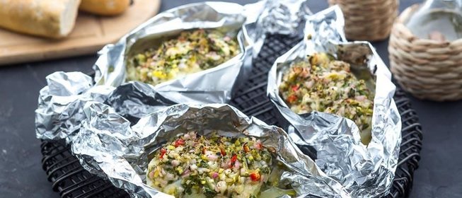 Треска на гриле с кинзой и лаймом