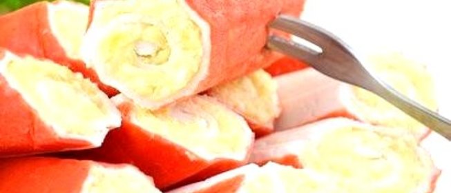 Крабовые палочки фаршированные сыром