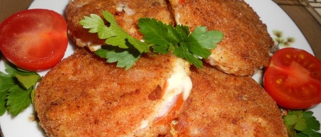 Жареные помидоры с сыром