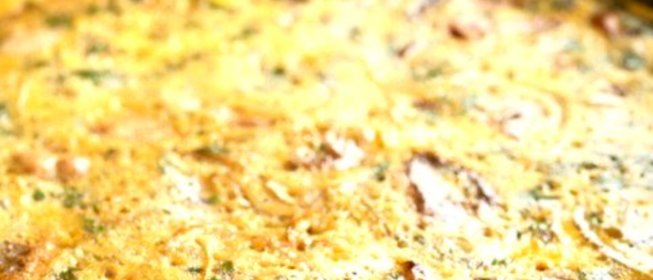 Фриттата с молодым картофелем и мятой