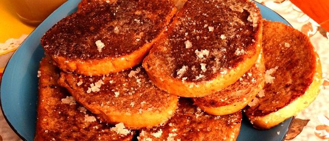 Гренки с какао