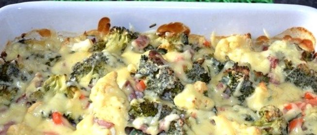 Запеканка с колбасой