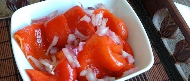 Закуска из печёных перцев