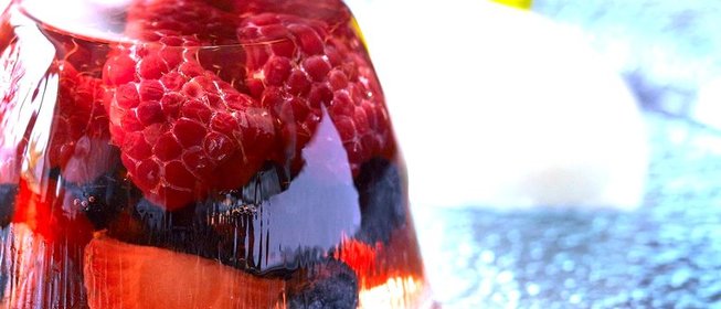 Желе из розового вина