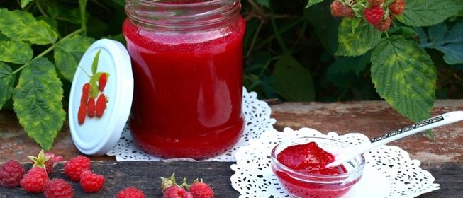 Малиновый джем без варки