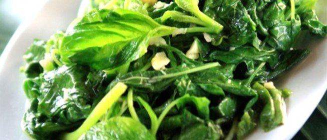 Жареный щавель с винным уксусом