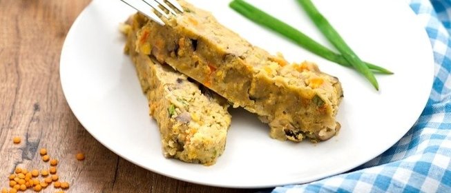 Террин из чечевицы с грибами