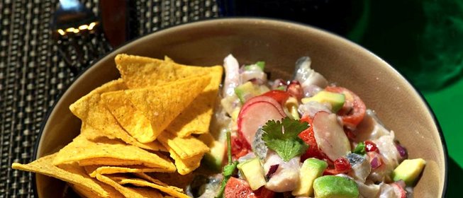 Кокосовое севиче из сибаса