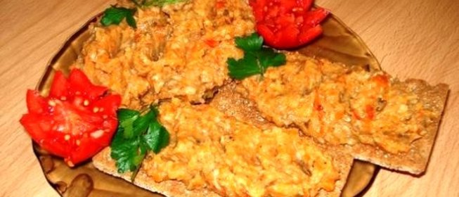 Грибная икра с овощами