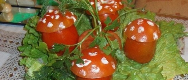 Закуска «Мухоморы»