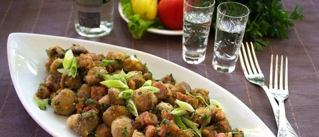 Шампиньоны в сухарях на закуску