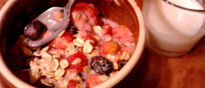 Овсянка с фруктами