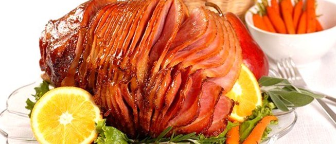 Ветчина в глазури из коричневого сахара и горчицы