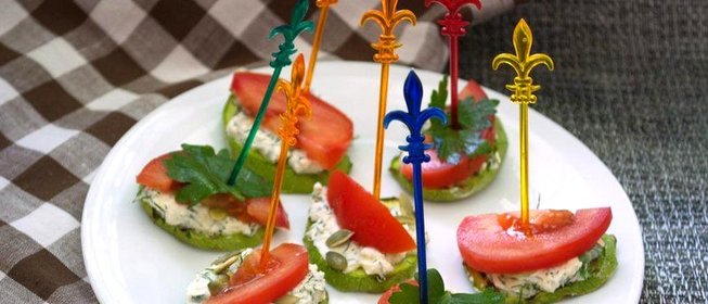 Кабачки как канапе