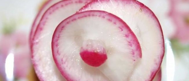 Закуска Красный цветок из редиса