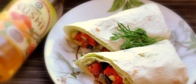 Лаваш с овощной начинкой