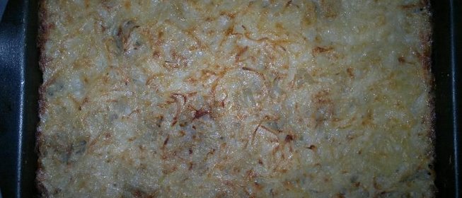 Картофельная запеканка с рыбным фаршем