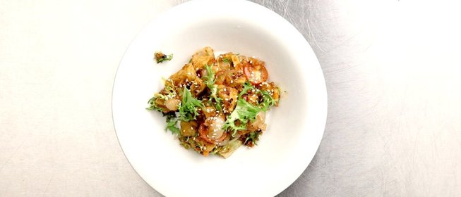 Хрустящие баклажаны в сладком соусе XO