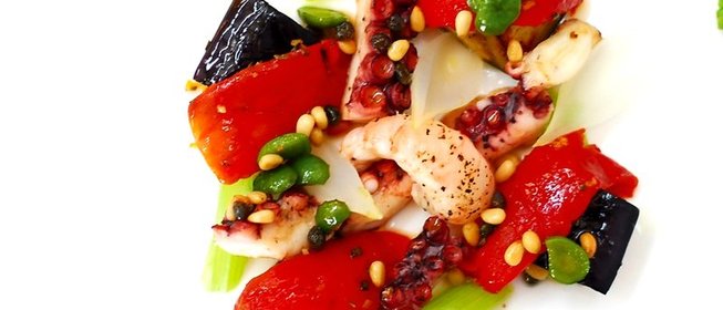 Капоната с морепродуктами