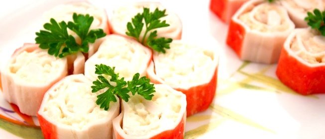 Фаршированные крабовые палочки