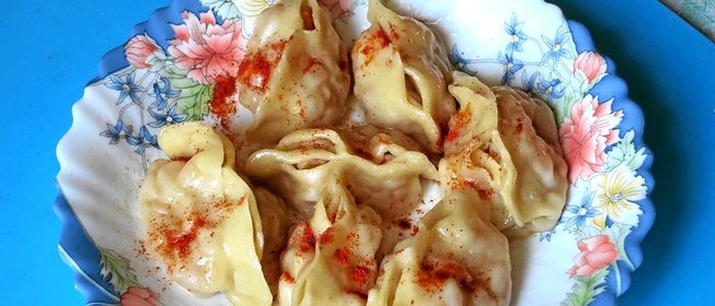 Манты с тыквой и курдючным салом