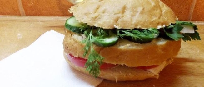 Овощной сэндвич на скорую руку