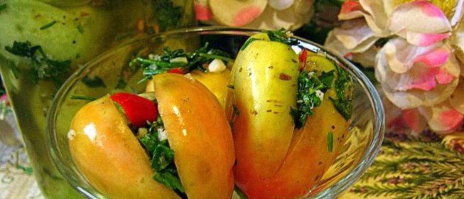 Закусочные зеленые помидоры Острячки