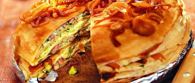 Блинчатый пирог закусочный