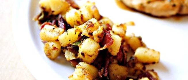 Картофель с беконом