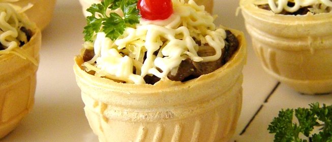 Тарталетки с грибами