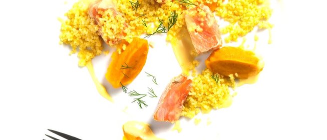 Лосось с тыквой