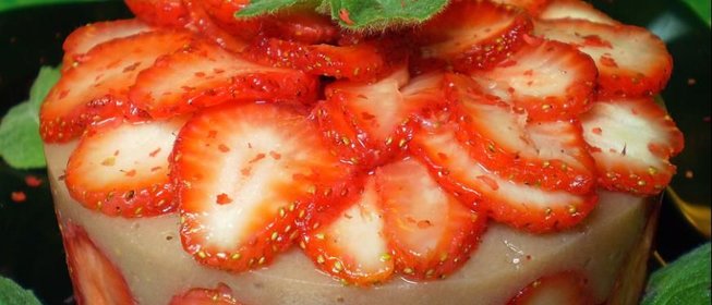 Клубнично-банановое желе на агаре