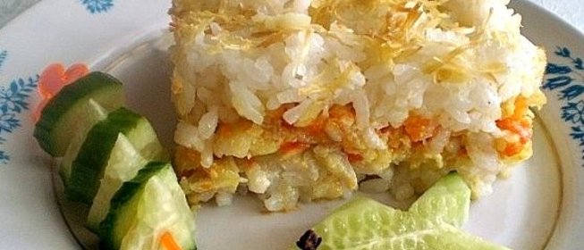 Рыбная запеканка с рисом