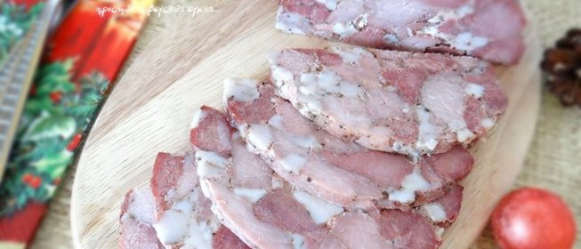 Ветчина рубленная Мраморная для праздничного стола