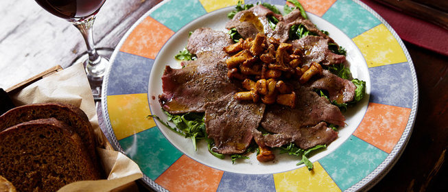 Тальята с лисичками