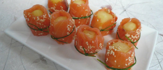 Картофельная закуска с лососем