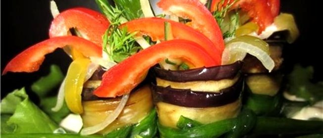 Баклажаны с перцем